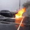 burning car
